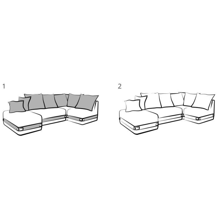 Диван безкаркасний кутовий Максимус 1,6х2,2 Lado