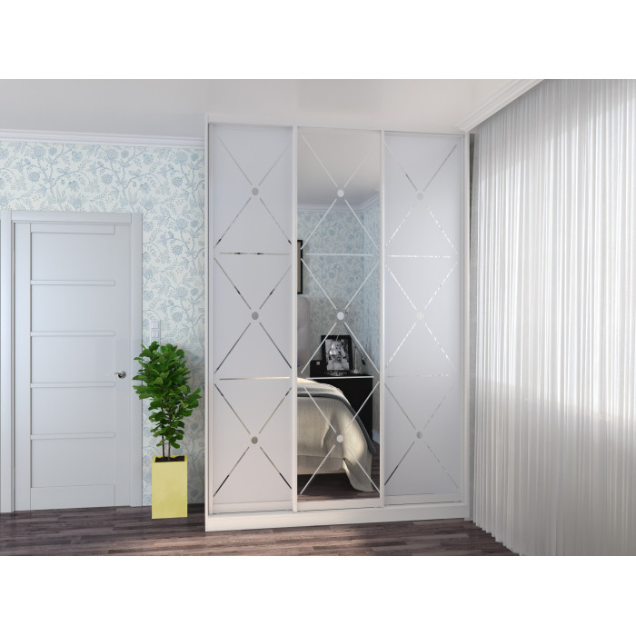 Шафа купе трьохдверна Neo Light Kombo 2600 h=2100-2700мм