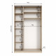 Шкаф купе двухдверный Neo Light 1400 h=2100-2700мм