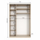 Шкаф купе двухдверный Neo Light 1500 h=2100-2700мм
