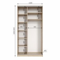Шафа купе двохдверна Neo Light 1100 h=2100-2700мм