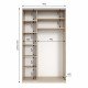 Шкаф купе двухдверный Neo Light 1400 h=2100-2700мм