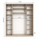 Шафа купе трьохдверна Neo Light Kombo 2100 h=2100-2700мм