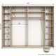 Шафа купе чотиридверна Neo Light Kombo 2800 h=2100-2700мм