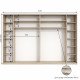 Шкаф купе четырехдверный Neo Light Kombo 3400 h=2100-2700мм