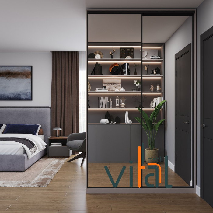 Шафа купе 140/1 1400x600x2500 VITAL Меблі