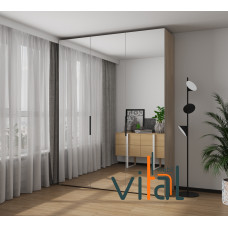 Шафа зі складною системою Line 130-2 трьохдверна (3 дзеркала) 1300х560х2400 мм