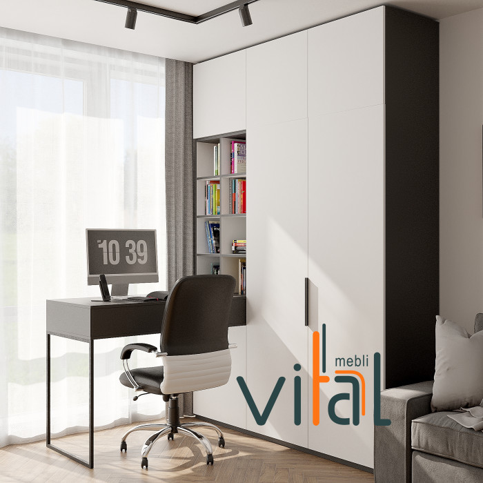 Шафа для спальні з робочою зоною 1218х1720х2650 (h)  мм VITAL Меблі