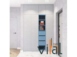 Шкаф в прихожую с открытыми полками 1678х570х2650 (h) мм VITAL Меблі