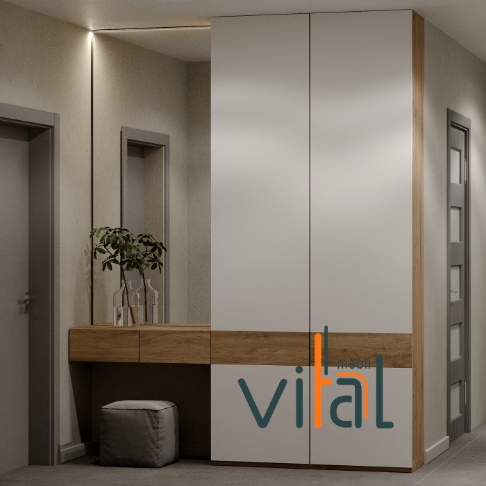 Шафа для передпокою з вставками 2100х400х2650 (h) мм VITAL Меблі
