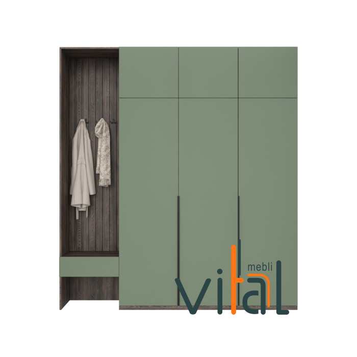 Шкаф для прихожей 211/3 2100x520x2650 VITAL Меблі