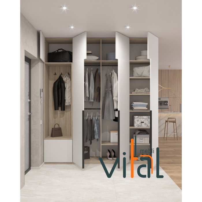 Шафа для передпокою 211/4 2100x520x2650 VITAL Меблі