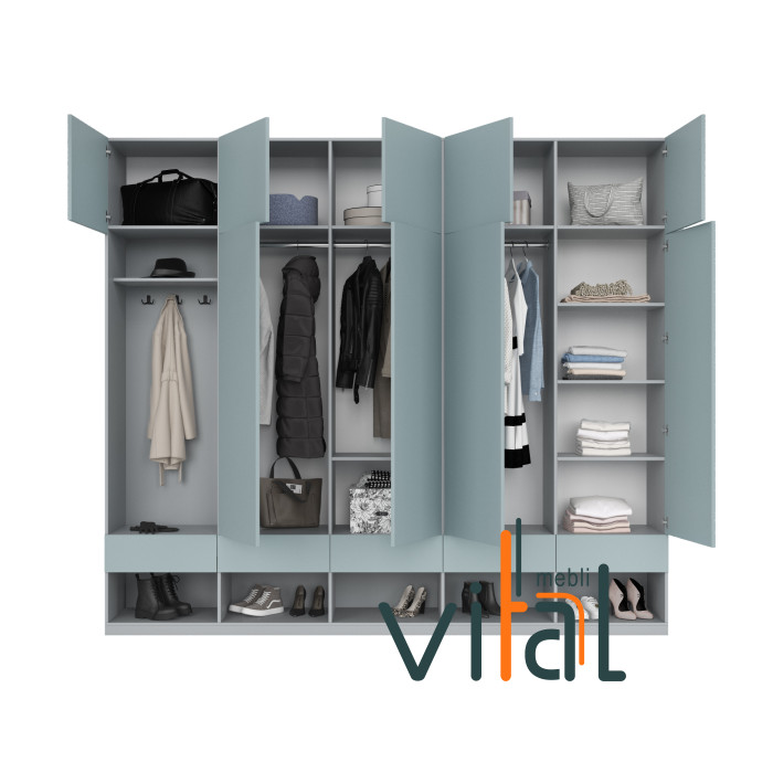 Шкаф для прихожей 271/2 2700x520x2650 VITAL Меблі