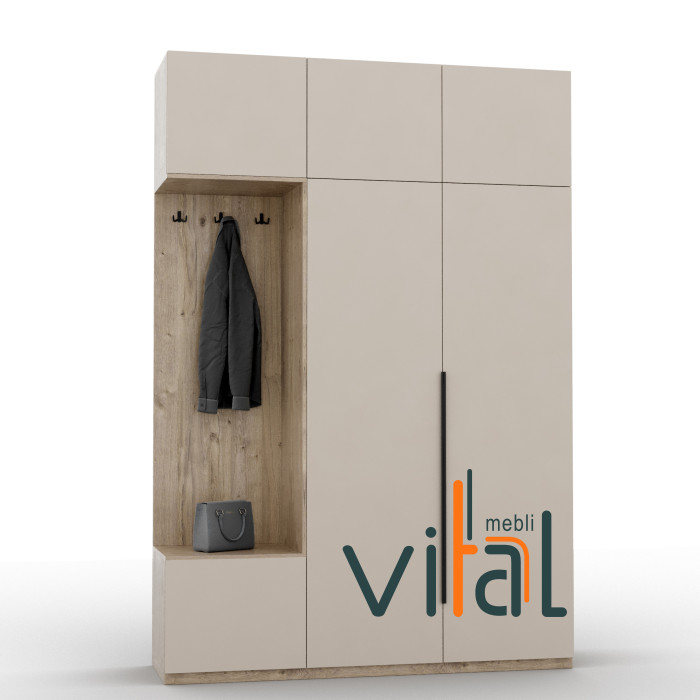 Шафа для передпокою 152/1 1500x520x2650 VITAL Меблі