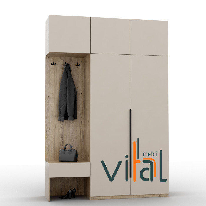 Шафа для передпокою 162/2 1600x520x2650 VITAL Меблі