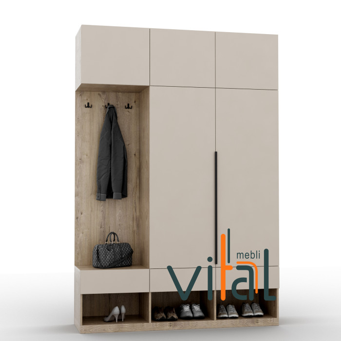 Шкаф для прихожей 192/3 1900x520x2650 VITAL Меблі