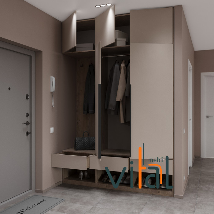 Шкаф для прихожей 192/3 1900x520x2650 VITAL Меблі