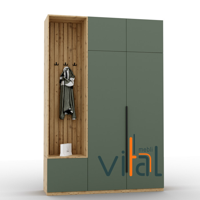 Шафа для передпокою 143/1 1400x520x2650 VITAL Меблі
