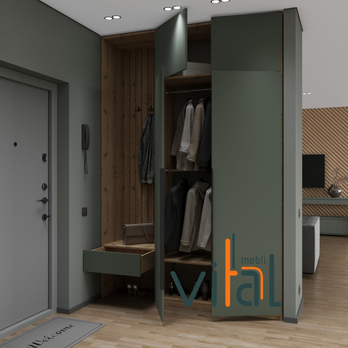 Шкаф для прихожей 193/2 1900x520x2650 VITAL Меблі