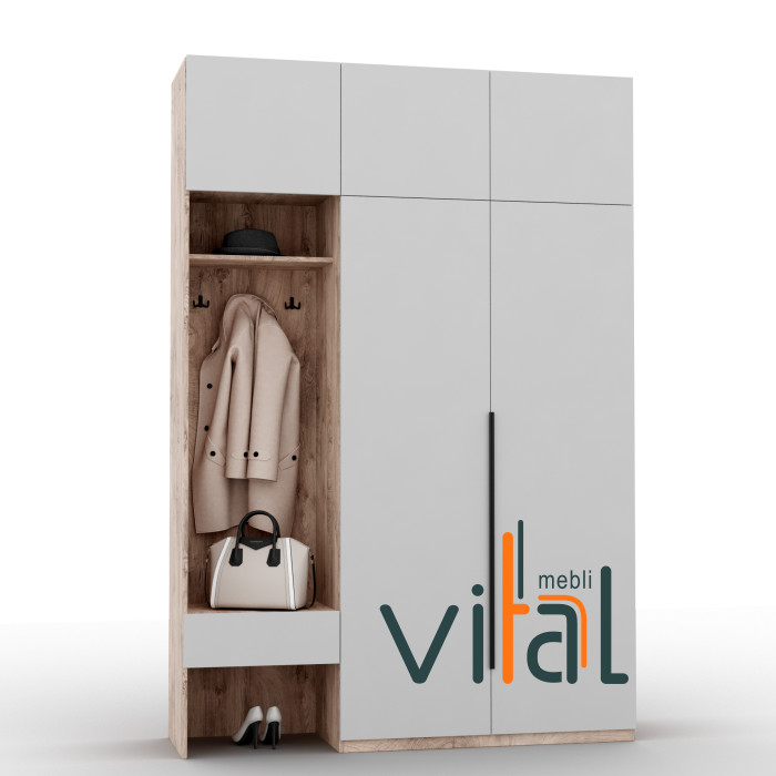 Шафа для передпокою 151/2 1500x520x2650 VITAL Меблі