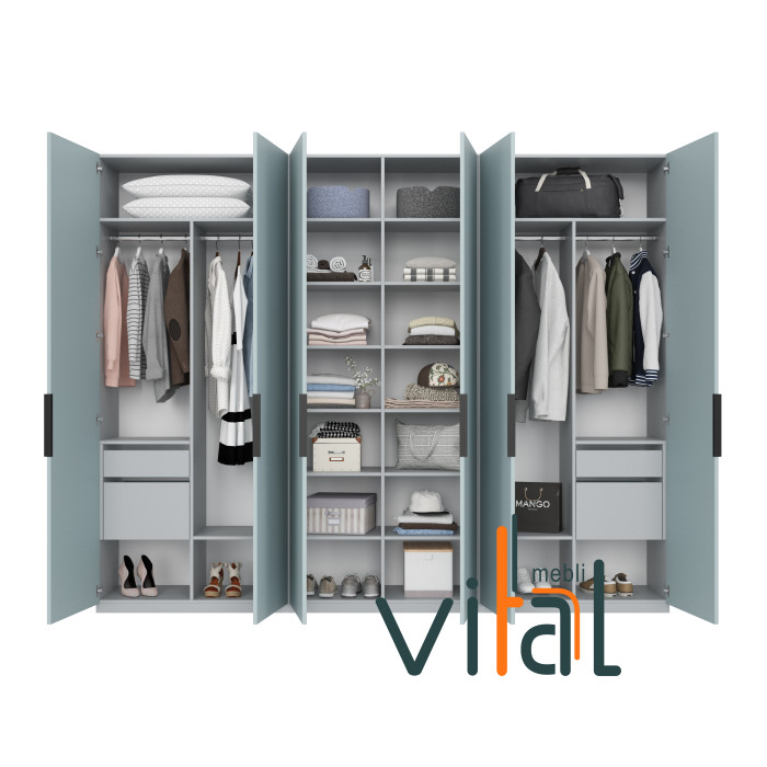Шафа розпашна 335/3 3300x520x2400 VITAL Меблі