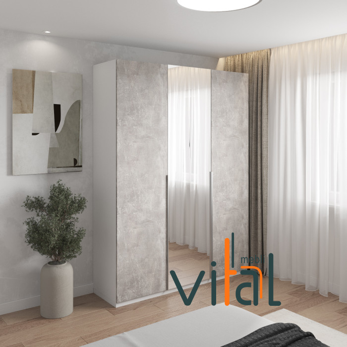 Распашной шкаф П 155/2 с полкой 1800x520x2400 VITAL Меблі