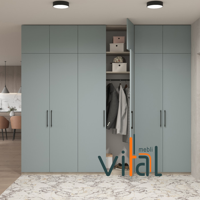 Распашной шкаф А 365/2 з антресоллю 3600x520x2650 VITAL Меблі