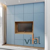 Шкаф с нишей для ТВ Studio-1 2400х520х2650 мм VITAL Меблі